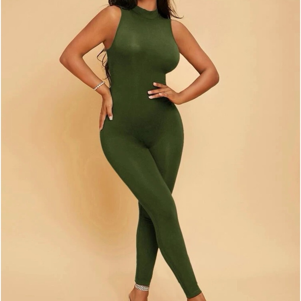 Green jumpsuit